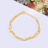 AC17 Two Layer Bracelet Fine Woman Girl Party Birthday Wedding Gift