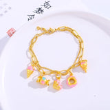 AC17 Two Layer Bracelet Fine Woman Girl Party Birthday Wedding Gift