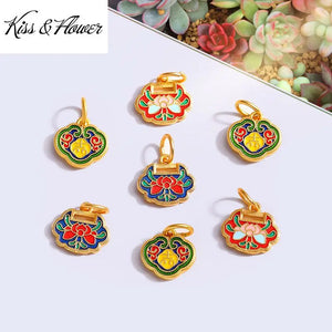 AC34 Flower DIY Charm For Bracelet Necklace 1PC