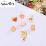 Heart DIY Bead Charm Bracelet Gift 1pc
