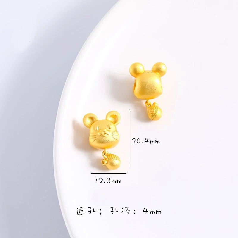 12Zodiac Tiger DIY Beads Charm For Necklace Bracelet 1PC