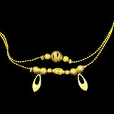 24KT Gold Leaf Flower Pendant Anklet, Fine Jewelry Gift