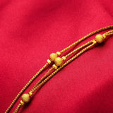 Matte Beads 24KT Chain Pendant Anklet Jewelry Gift