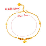 AK07 Ingot Bead 24KT Anklet Birthday Wedding Gift