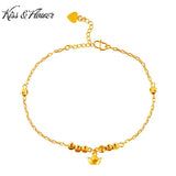 AK07 Ingot Bead 24KT Anklet Birthday Wedding Gift