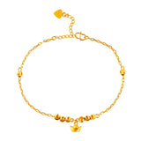 AK07 Ingot Bead 24KT Anklet Birthday Wedding Gift