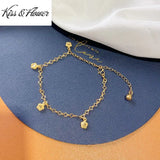 AK08 Flowers Bells 24KT Anklet Hot Woman Girl Bride Mother Birthday Wedding Gift