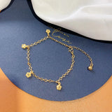 AK08 Flowers Bells 24KT Anklet Hot Woman Girl Bride Mother Birthday Wedding Gift
