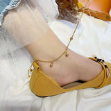 AK09 24KT Bells Charm Anklet Hot Woman Birthday Wedding Gift