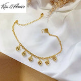 AK10 Fine Jewelry Heart Charm 24KT Anklet