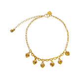 AK10 Fine Jewelry Heart Charm 24KT Anklet