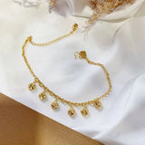 AK10 Fine Jewelry Heart Charm 24KT Anklet