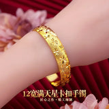 Matte Star 24KT Bracelet Bangles for Women - Fine Jewelry Gift