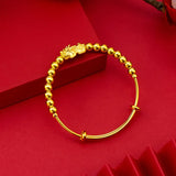 BR12 Fine Jewelry PIXIU Beads 24KT Bracelet Bangle