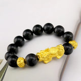 Vintage PIXIU 12/18mm Bead 24KT Bracelet