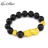 Vintage PIXIU 12/18mm Bead 24KT Bracelet