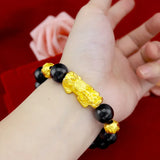 Vintage PIXIU 12/18mm Bead 24KT Bracelet