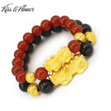 Vintage PIXIU Bead 24KT Bracelet - Couple Birthday Wedding Gift