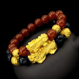 Vintage PIXIU Bead 24KT Bracelet - Couple Birthday Wedding Gift