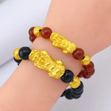 Vintage PIXIU Bead 24KT Bracelet - Couple Birthday Wedding Gift