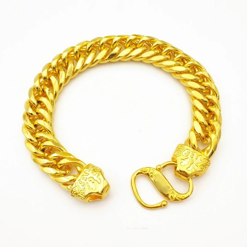 24KT Chain Bracelet Hot Man Boy Father Gift