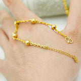 BR132 Thin Chain Bracelet 24KT Fine Jewelry Woman Girl Gift
