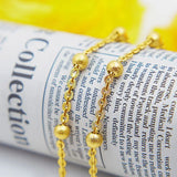 BR132 Thin Chain Bracelet 24KT Fine Jewelry Woman Girl Gift