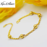 BR132 Thin Chain Bracelet 24KT Fine Jewelry Woman Girl Gift