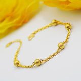 BR132 Thin Chain Bracelet 24KT Fine Jewelry Woman Girl Gift