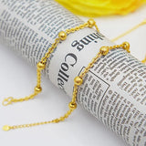 BR132 Thin Chain Bracelet 24KT Fine Jewelry Woman Girl Gift