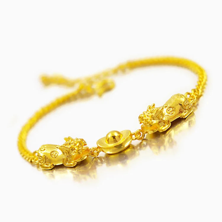 BR137 Pixiu Ingots 24KT Chain Bracelet Gift