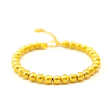 24KT Matte Beads Chain Bracelet for Women
