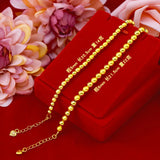 24KT Matte Beads Chain Bracelet for Women