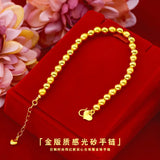 24KT Matte Beads Chain Bracelet for Women