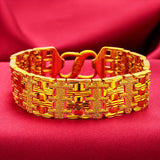 Vintage Wide Watch Chain 24KT Bracelet