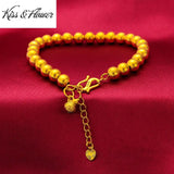 24KT Calabash Beads Chain Bracelet Gift