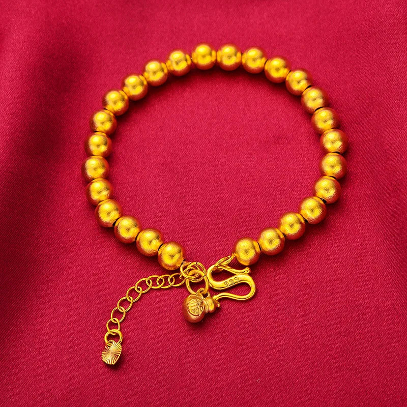 24KT Calabash Beads Chain Bracelet Gift