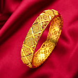 BR168 Vintage Hollow Round 24KT Bracelet Bangle
