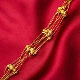 BR170 Fine Jewelry Multilayer 24KT 6Line Chain Bracelet