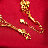 BR170 Fine Jewelry Multilayer 24KT 6Line Chain Bracelet