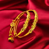 Peacock 24KT Resizable Bracelet Bangle for Woman