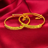BR174 Peacock 24KT Resizable Bracelet Bangle