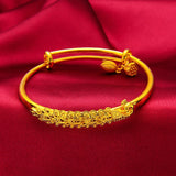 BR174 Peacock 24KT Resizable Bracelet Bangle