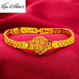 BR177 24KT Hollow Watch Chain Bracelet