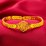 BR177 24KT Hollow Watch Chain Bracelet