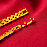 BR177 24KT Hollow Watch Chain Bracelet