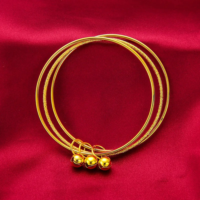 BR179 24KT Bracelet Bangle for Woman, Birthday Wedding Gift