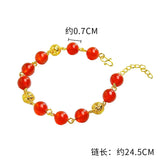 BR185 Vintage Hollow Beads 24KT Bracelet