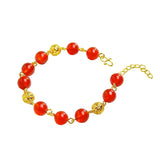 BR185 Vintage Hollow Beads 24KT Bracelet