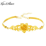 Peacock Flowers 24KT Bracelet Bangle